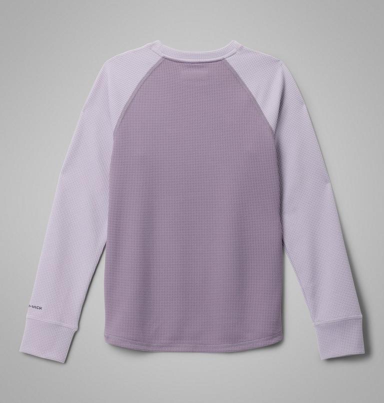 Kids' Tech Trail Utility Warm Long Sleeve Shirt, Color: Shale Purple, Lavender Pearl, image 2
