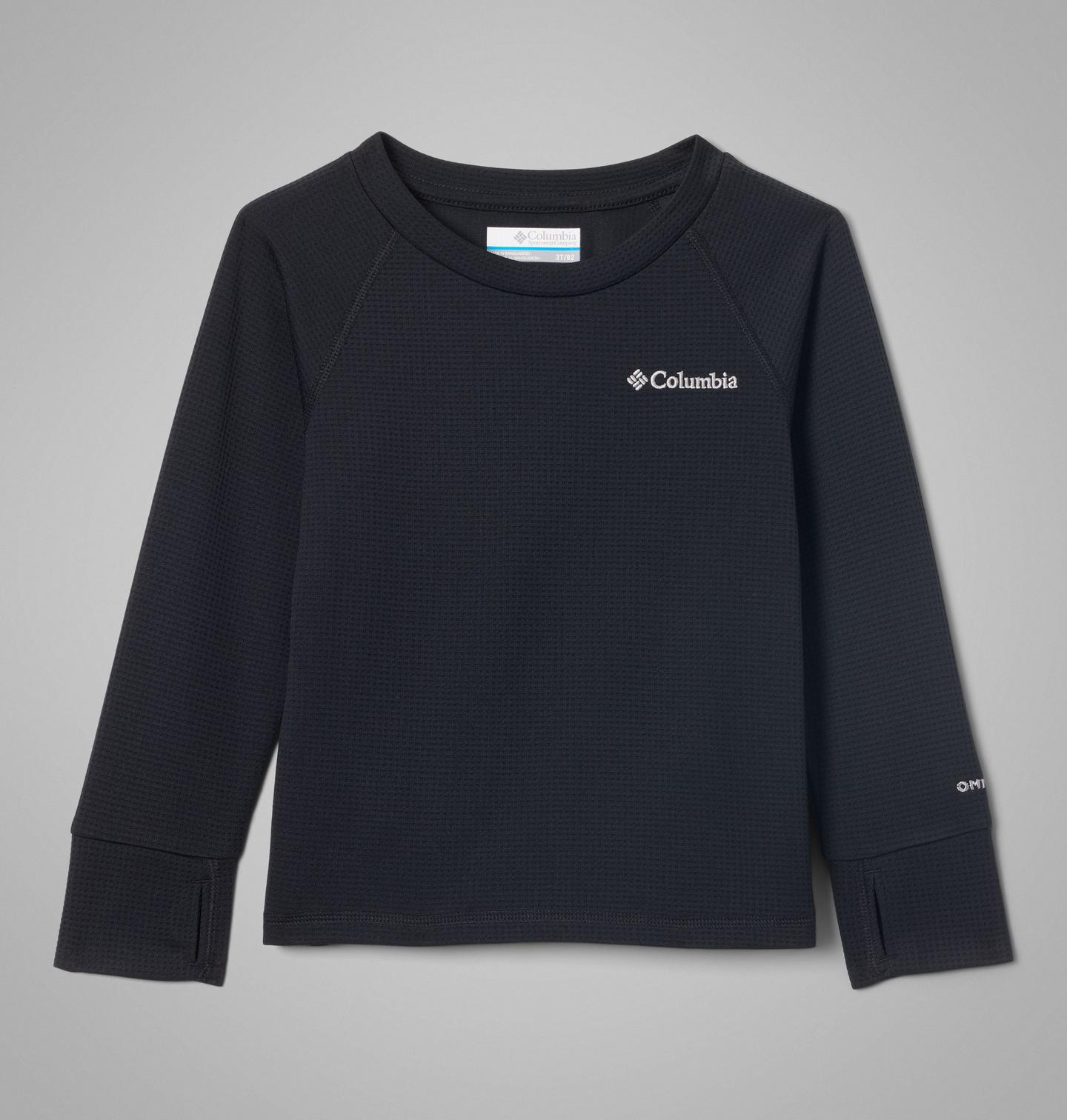 Детский топ Columbia Tech Trail Utility Warm Long Sleeve, цвет: Чёрный — фото 1