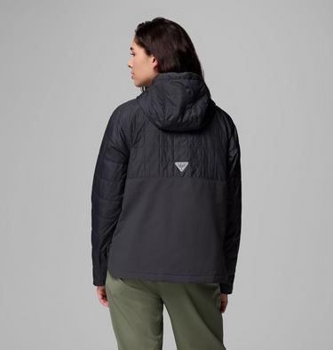 Women's PFG Uncharted II Insulated Hooded Anorak, Color: Shark, image 7
