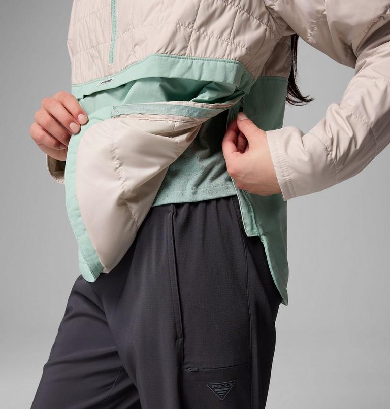 Anorak aislante con capucha PFG Uncharted II para mujer, Color: Dark Stone, Misty Jade, image 7