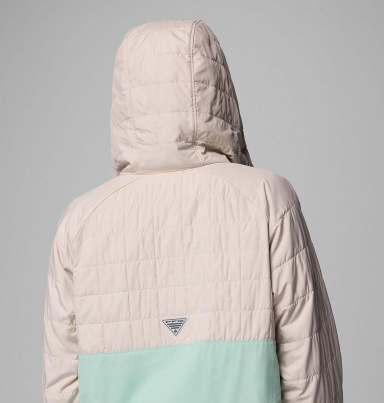 Anorak aislante con capucha PFG Uncharted II para mujer, Color: Dark Stone, Misty Jade, image 8