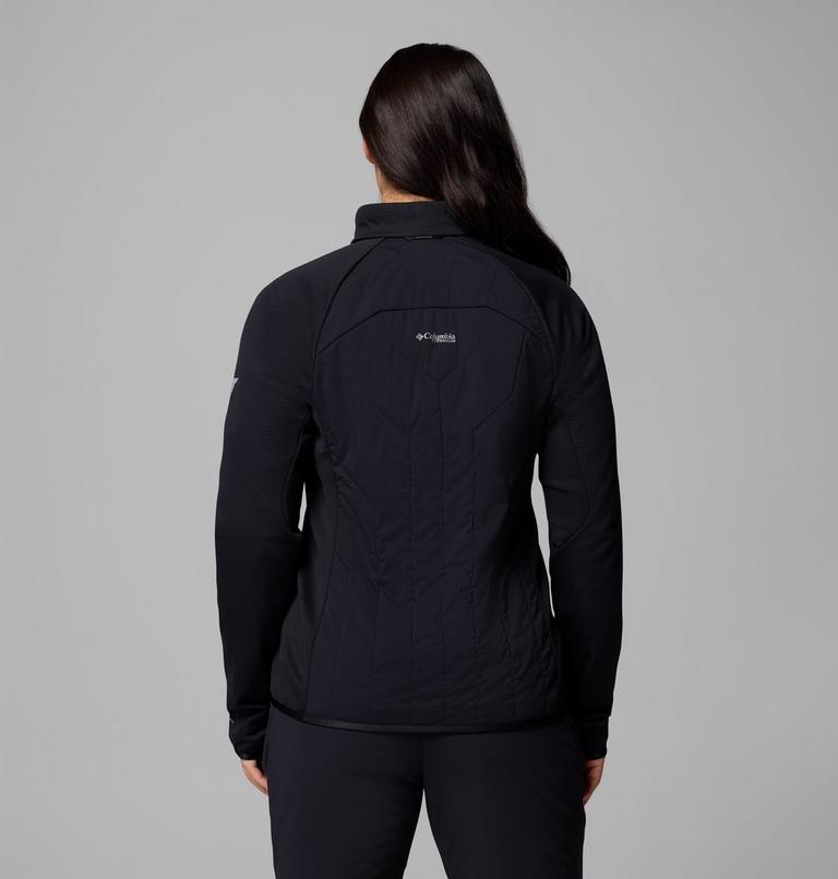Women's Arctic Crest Hybrid Technical Fleece Jacket, Color: Black, image 3