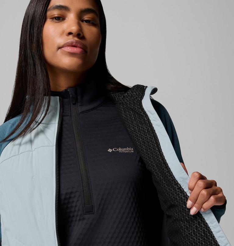 Chaqueta de forro polar técnica Arctic Crest Hybrid para mujer, Color: Crushed Blue, Everblue, Black, image 6
