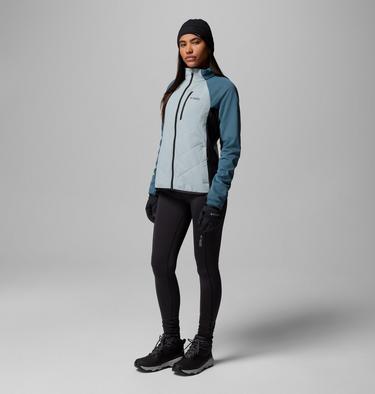 Women's Arctic Crest Hybrid Technical Fleece Jacket, Color: Crushed Blue, Everblue, Black, image 4
