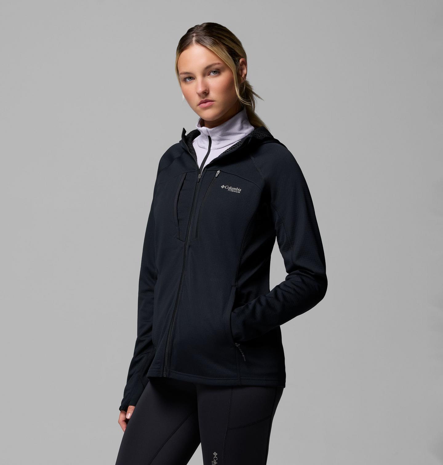 Женская куртка Columbia Arctic Crest Bonded Full Zip, цвет: Чёрный — фото 4