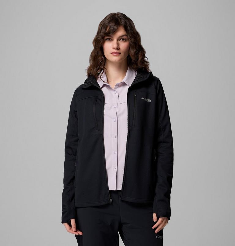 Women's Arctic Crest Bonded Technical Fleece Jacket, Color: Black, image 5