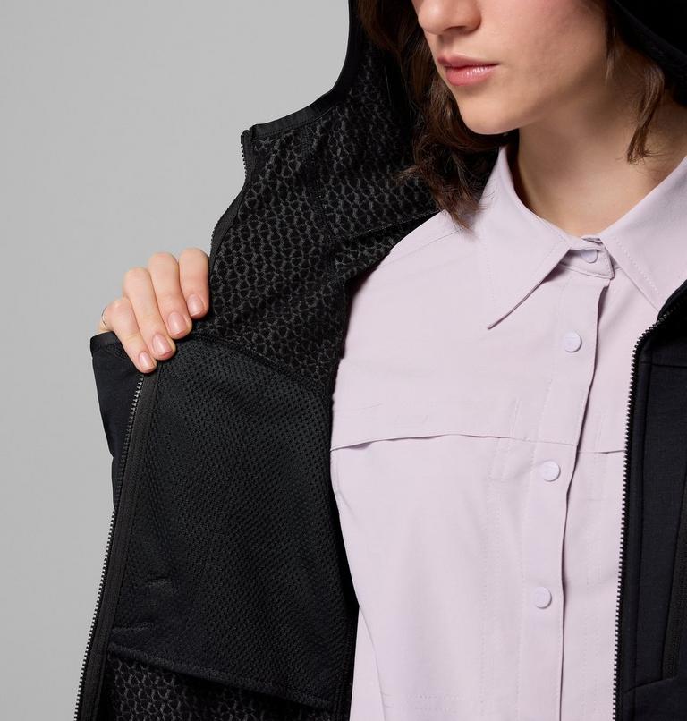 Women's Arctic Crest Bonded Technical Fleece Jacket, Color: Black, image 6