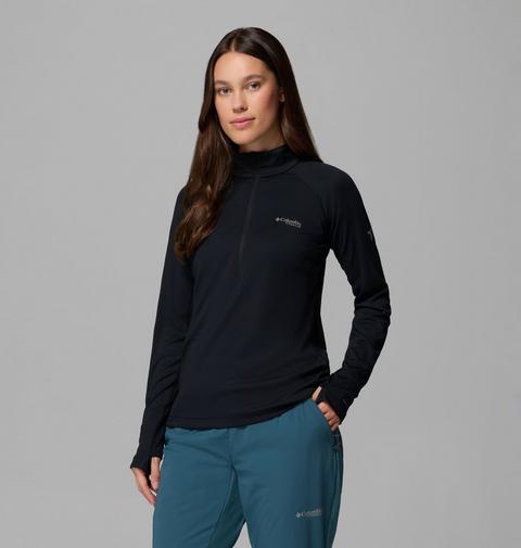 Женская рубашка Columbia DriVenture Half Zip, цвет: Чёрный