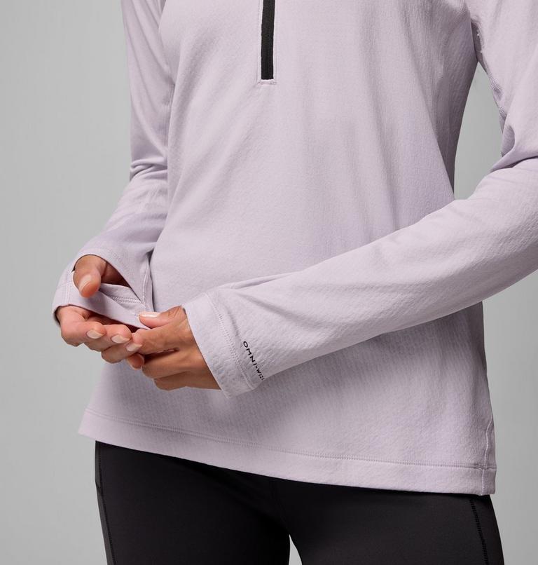 Women's DriVenture Technical Long Sleeve T-Shirt, Color: Lavender Pearl, White, image 7