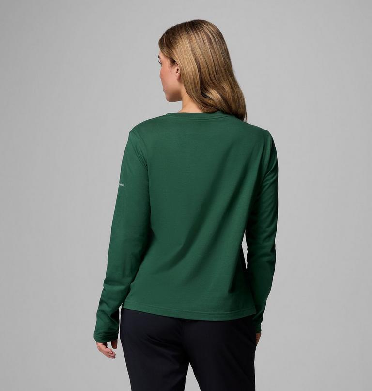 Women's Rolling Bend Graphic Long Sleeve T-Shirt, Color: Rain forest, Amazing Heights, image 3