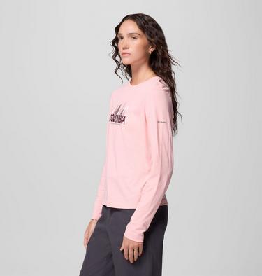 Ruby Springs Longsleeve mit Grafik für Frauen, Color: Pink Sand, Colorful Treescape, image 12