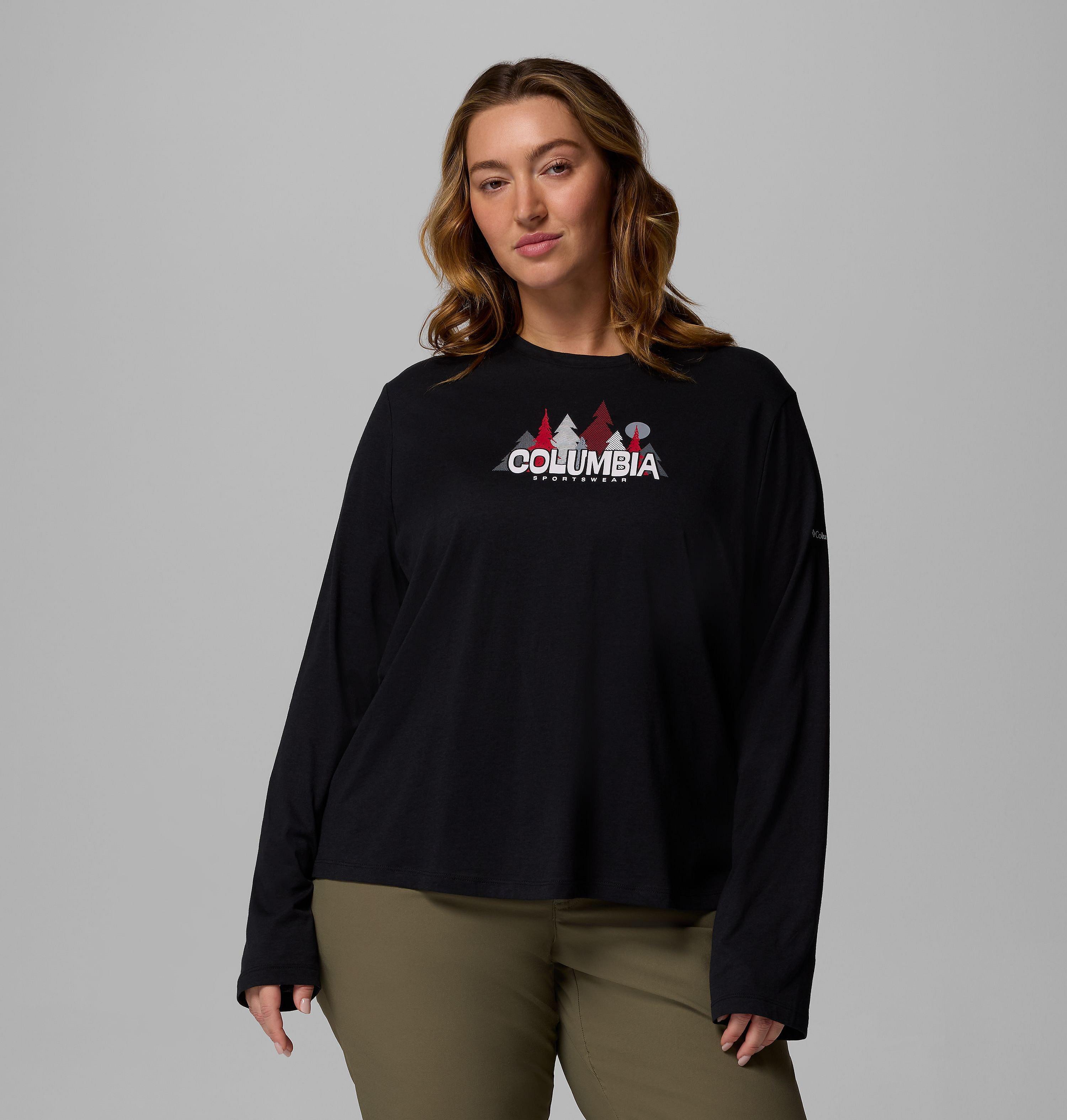 Columbia Women's Ruby Springs  Graphic Long Sleeve T-Shirt - Plus Size-