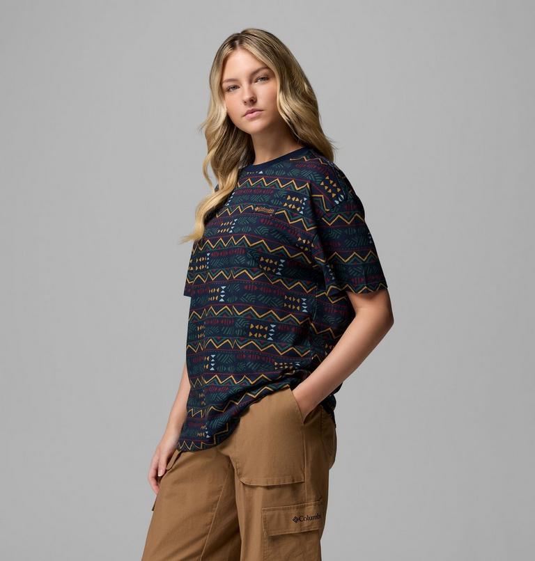 Women's Sequoia Grove Printed T-Shirt, Color: Collegiate Navy, Horizons, image 4