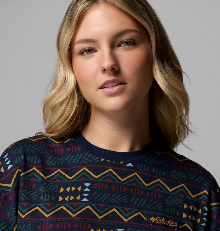 Women's Sequoia Grove Printed T-Shirt, Color: Collegiate Navy, Horizons, image 5