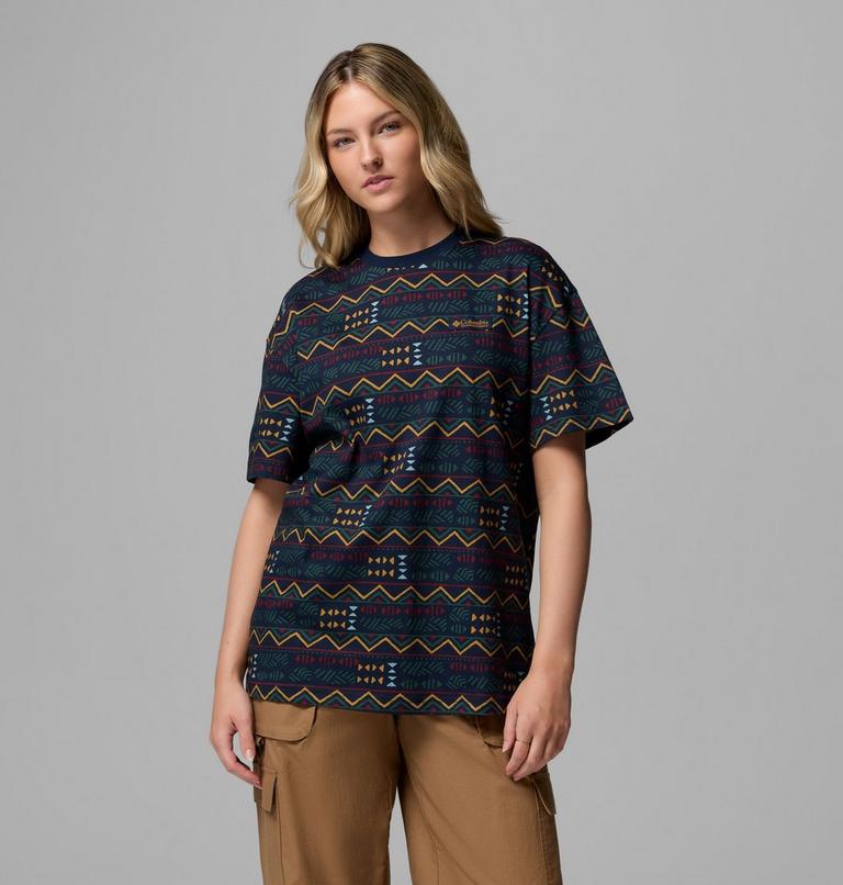 Women's Sequoia Grove Printed T-Shirt, Color: Collegiate Navy, Horizons, image 1