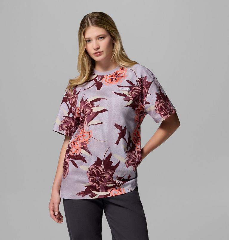 Women's Sequoia Grove Printed T-Shirt, Color: Shale Purple, Blossoming, image 1
