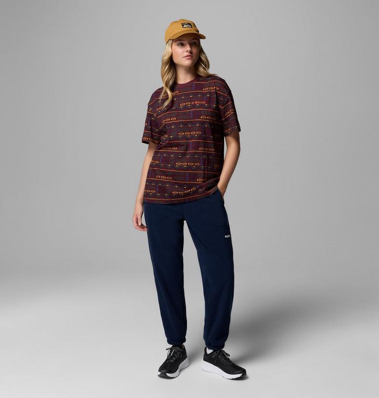 Women's Sequoia Grove Printed T-Shirt, Color: Rich Wine, Horizons, image 2