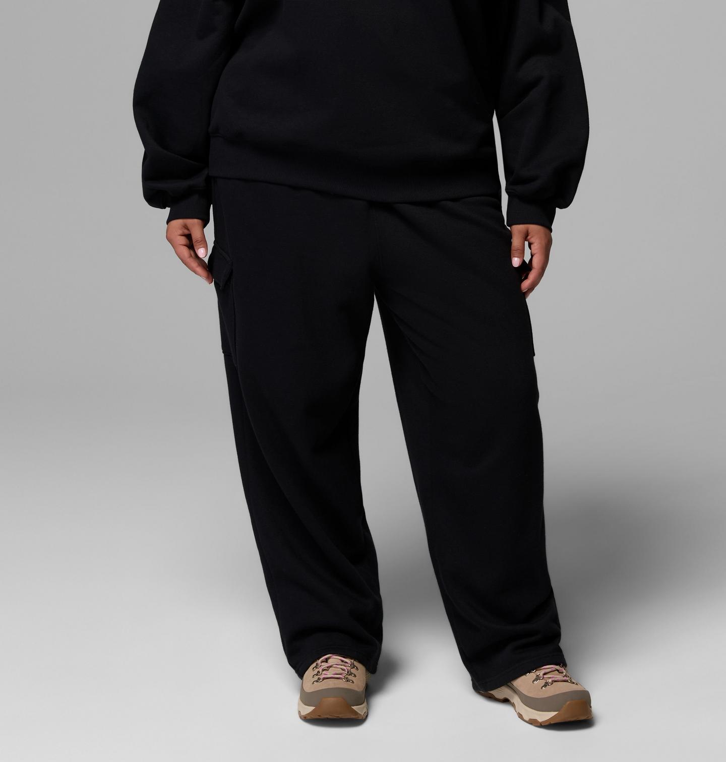 Женские брюки Columbia Aldermore Fleece Cargo Sweatpants - Plus Size, цвет: Чёрный — фото 1
