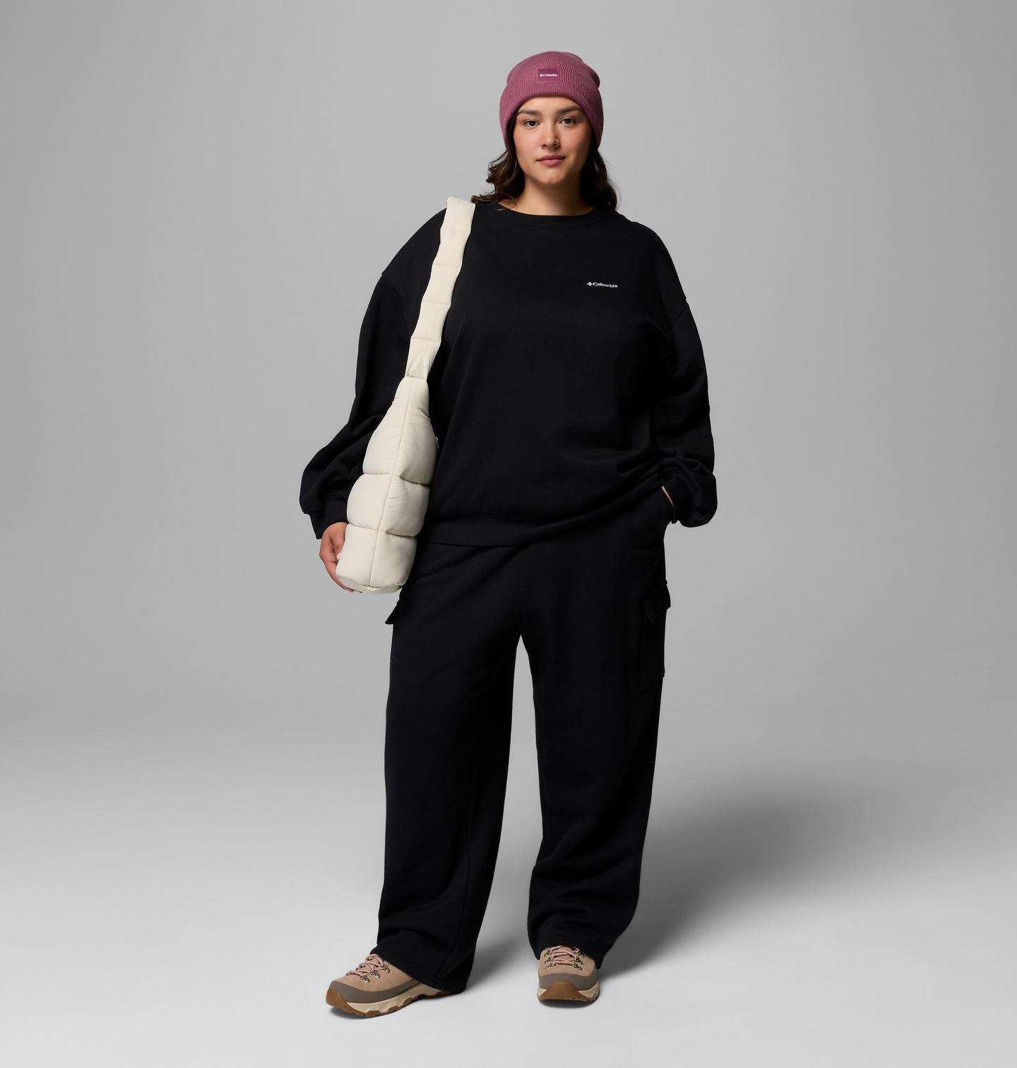 Женские брюки Columbia Aldermore Fleece Cargo Sweatpants - Plus Size, цвет: Чёрный — фото 2
