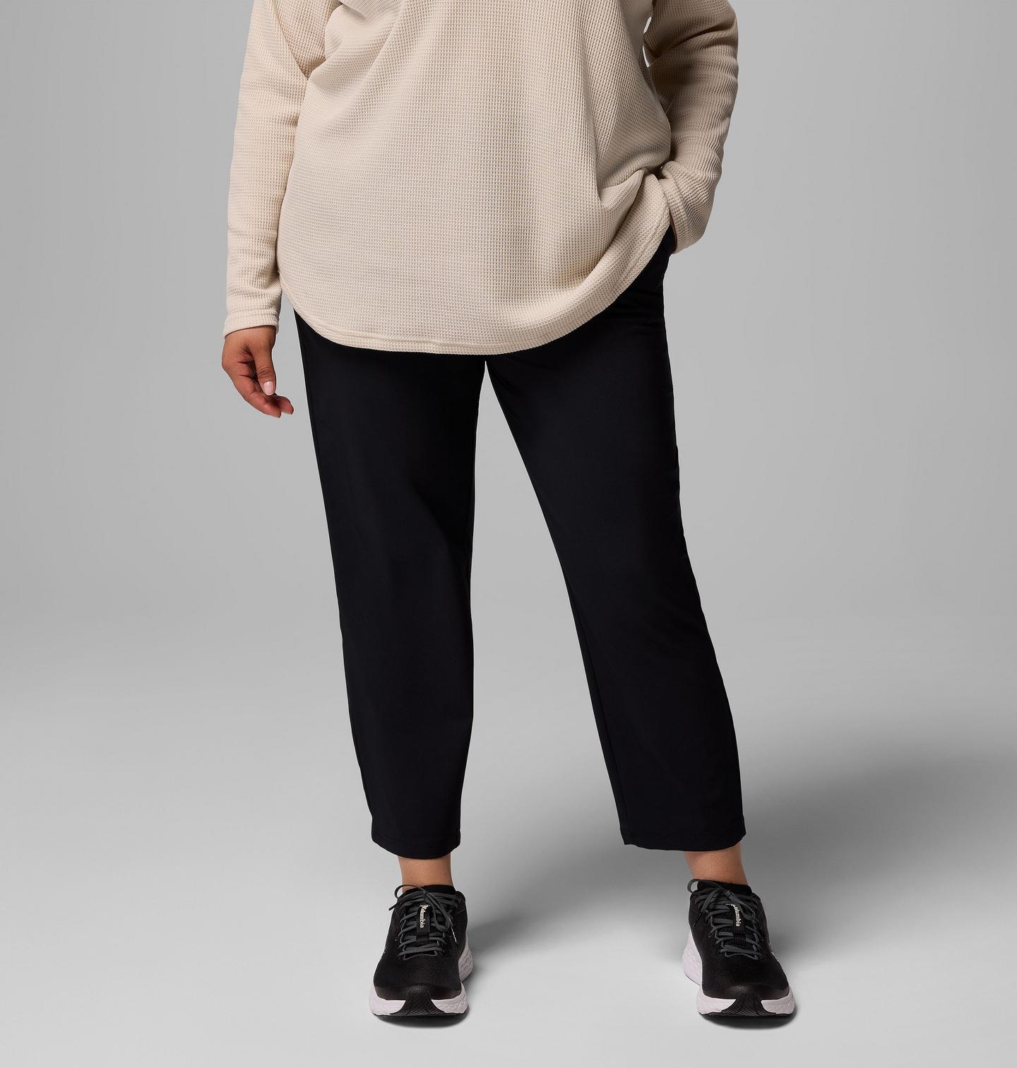 Женские брюки Columbia All Seasons Slim Pull-On Pants - Plus Size, цвет: Чёрный — фото 1
