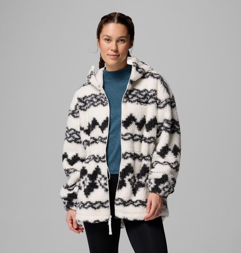 Chaqueta de forro polar con capucha Rare Escape para mujer, Color: Shark Knit Knot Tonal, image 5