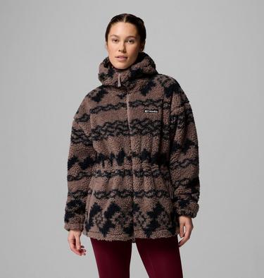 Women's Rare Escape Hooded Fleece Jacket, Color: Iron Knit Knot Tonal, image 1