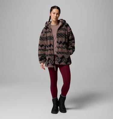 Women's Rare Escape Hooded Fleece Jacket, Color: Iron Knit Knot Tonal, image 2