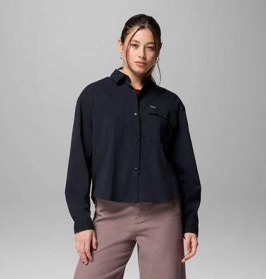 Women's Granite Point Woven Long Sleeve Shirt, Color: Black, image 5