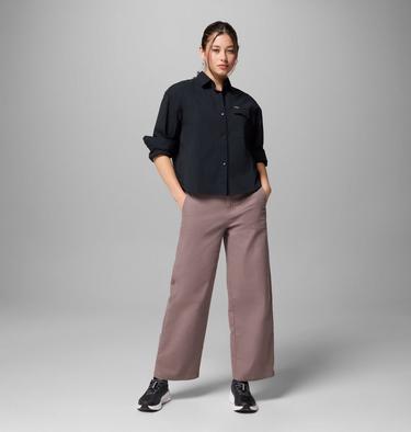 Women's Granite Point Woven Long Sleeve Shirt, Color: Black, image 6