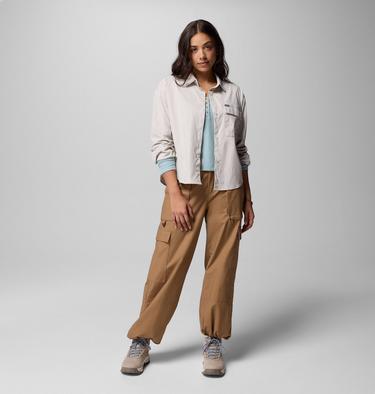 Women's Granite Point Woven Long Sleeve Shirt, Color: Dark Stone, image 4