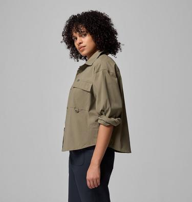 Women's Granite Point Woven Shirt, Color: Stone Green, image 4