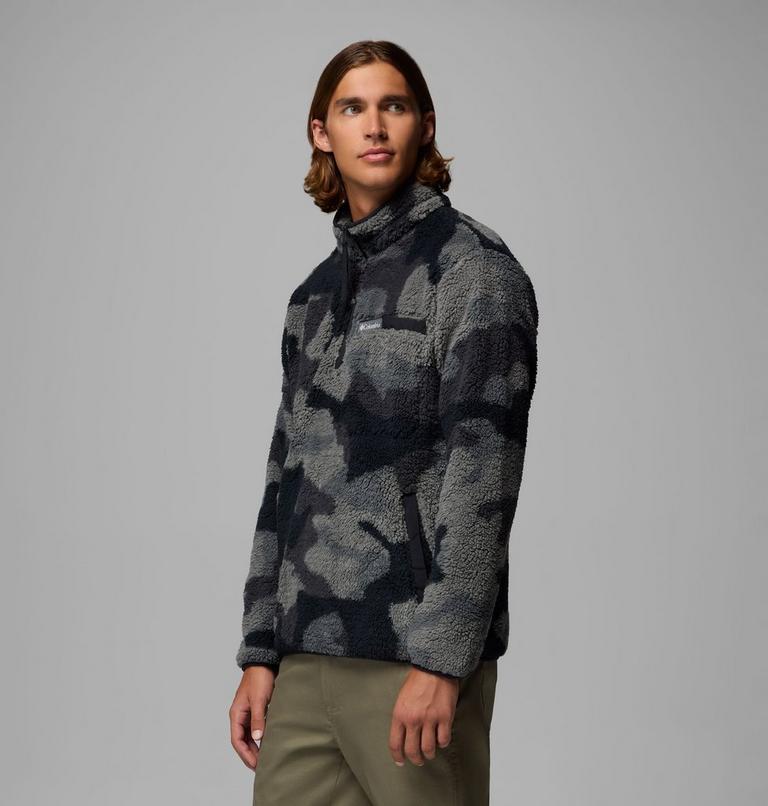 Forro polar sherpa con media cremallera Rugged Ridge para hombre, Color: Black Mod Camo, image 4