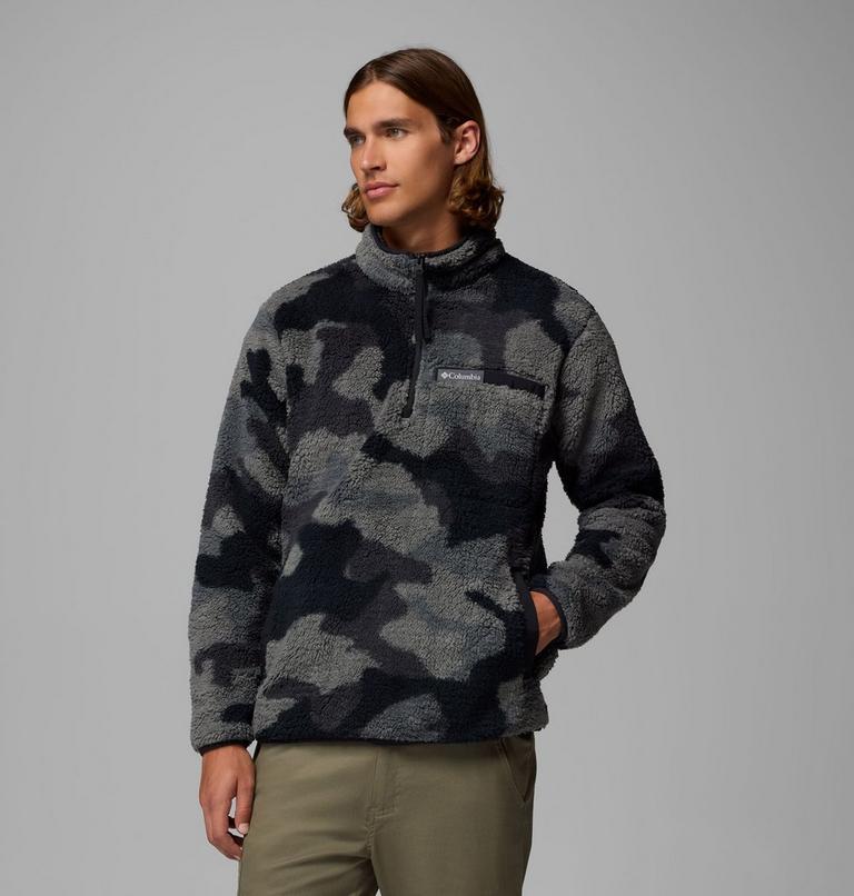 Forro polar sherpa con media cremallera Rugged Ridge para hombre, Color: Black Mod Camo, image 1