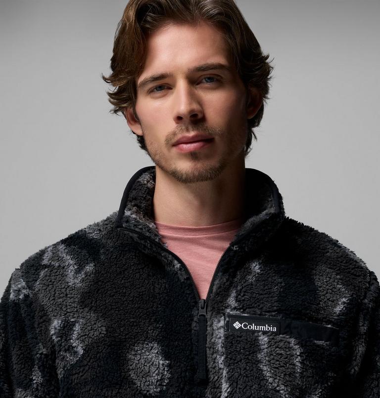 Men's Rugged Ridge Sherpa Half Zip Fleece, Color: Black Treebark, image 5