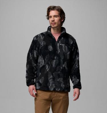 Men's Rugged Ridge Sherpa Half Zip Fleece, Color: Black Treebark, image 7