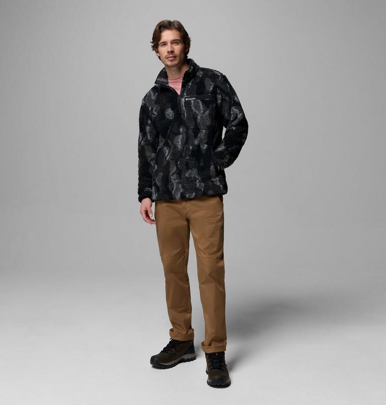 Men's Rugged Ridge Sherpa Half Zip Fleece, Color: Black Treebark, image 2