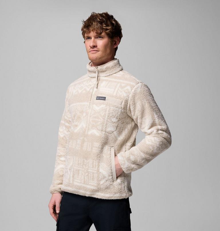 Forro polar sherpa con media cremallera Rugged Ridge para hombre, Color: Dark Stone Deschutes Days, image 4