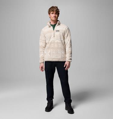 Men's Rugged Ridge High Pile Half Zip Jacket, Color: Dark Stone Deschutes Days, image 2