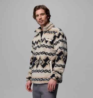 Men's Rugged Ridge Sherpa Half Zip Fleece, Color: Dark Stone Knitknot, image 20