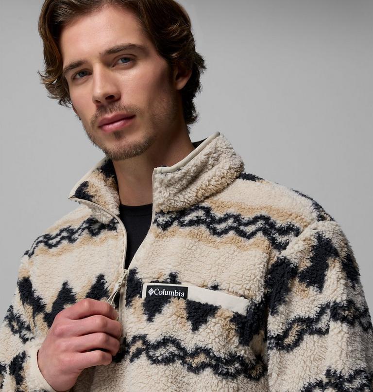 Men's Rugged Ridge Sherpa Half Zip Fleece, Color: Dark Stone Knitknot, image 5