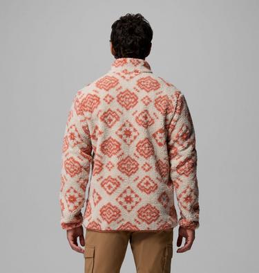 Men's Rugged Ridge Sherpa Half Zip Fleece, Color: Dark Stone Checked Out, Teak Brown, image 47