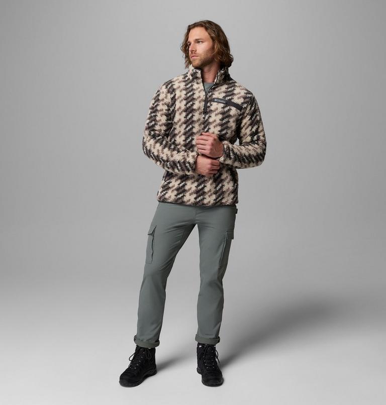 Men's Rugged Ridge Sherpa Half Zip Fleece, Color: Dark Stone Twills, image 2