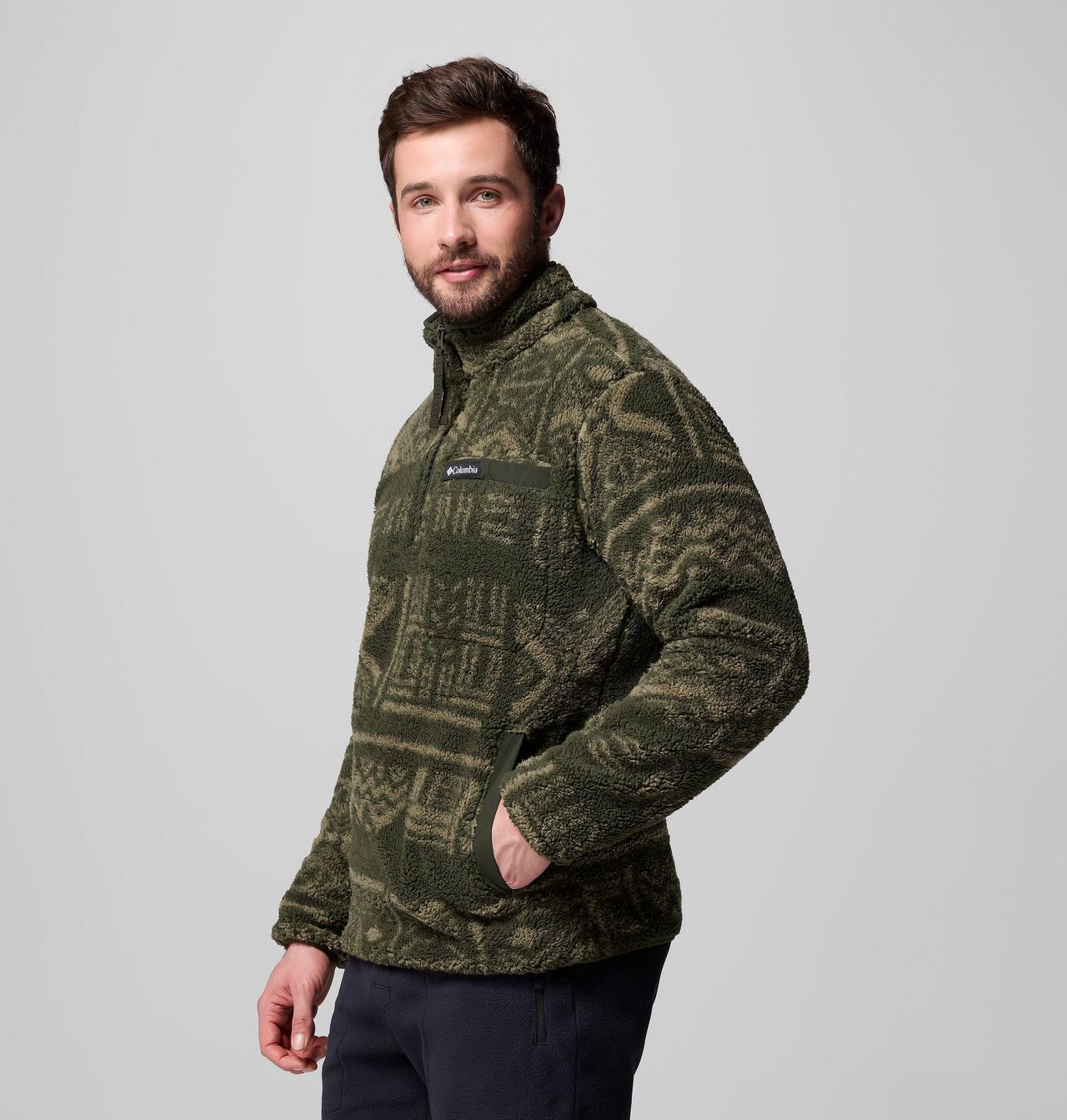 極美品 Columbia Cliff Hanger Jacket L Men's Rugged Ridge High Pile Half Zip Jacket | Columbia