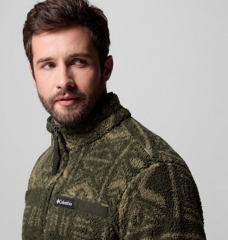 Forro polar sherpa con media cremallera Rugged Ridge para hombre, Color: Greenscape Deschutes Days, image 5