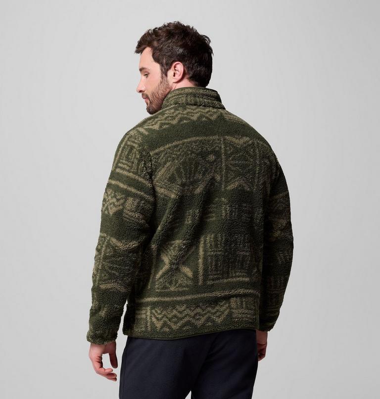Forro polar sherpa con media cremallera Rugged Ridge para hombre, Color: Greenscape Deschutes Days, image 3