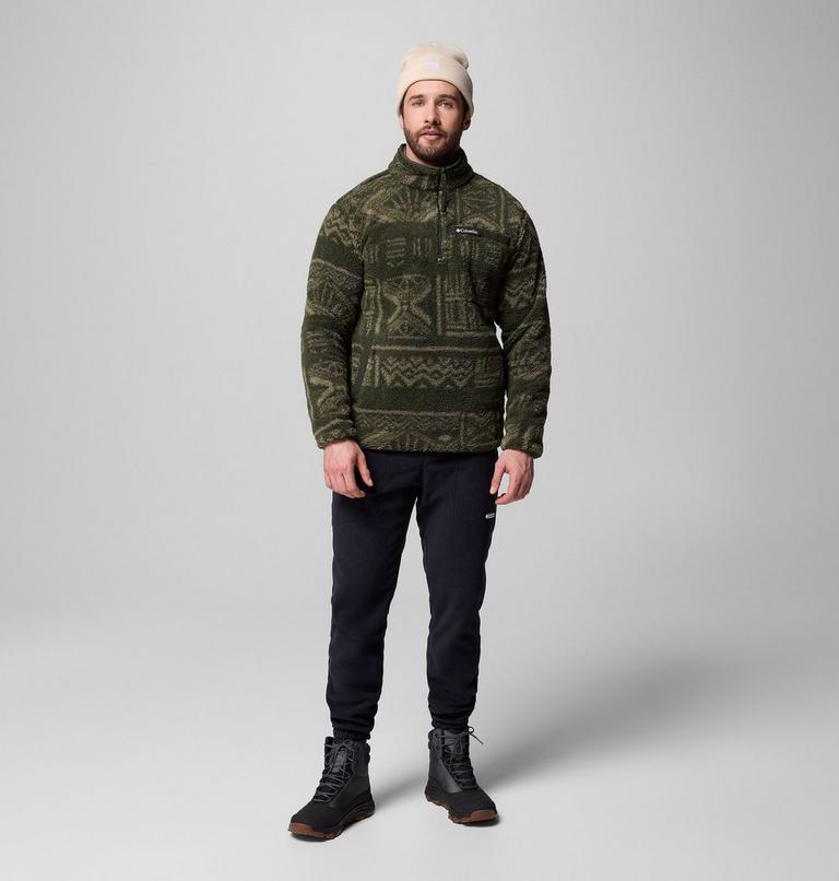Forro polar sherpa con media cremallera Rugged Ridge para hombre, Color: Greenscape Deschutes Days, image 2