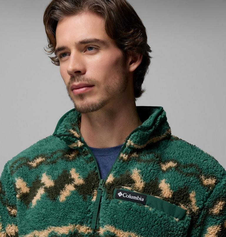 Men's Rugged Ridge Sherpa Half Zip Fleece, Color: Rain Forest Knitknot, image 5