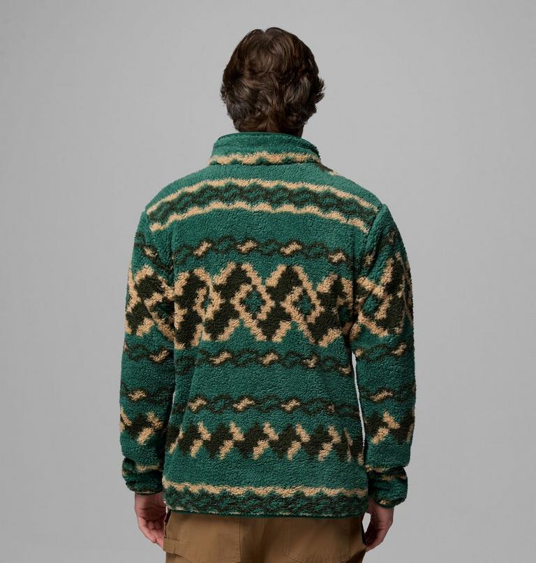 Men's Rugged Ridge Sherpa Half Zip Fleece, Color: Rain Forest Knitknot, image 3
