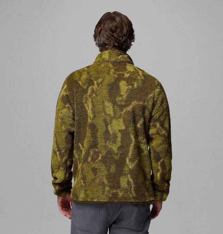 Men's Rugged Ridge Sherpa Half Zip Fleece, Color: Mossy Green Treebark, image 3