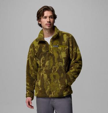 Men's Rugged Ridge High Pile Half Zip Jacket, Color: Mossy Green Treebark, image 3